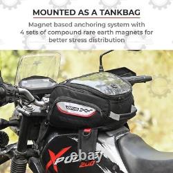 Sac de réservoir magnétique Black Viaterra Oxus 13L adapté à la moto universelle