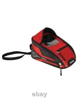 Sac de réservoir magnétique mini Oxford M2R anti-reflets avec poche de 2 litres en rouge