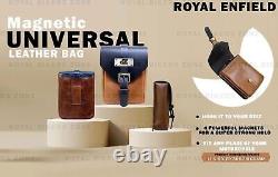 Sac réservoir en cuir véritable magnétique universel pour moto Royal Enfield