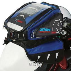 Sacoche De Réservoir À Dégagement Rapide Pour Moto Oxford X30 Lifetime Luggage, 30 Litres, Bleu