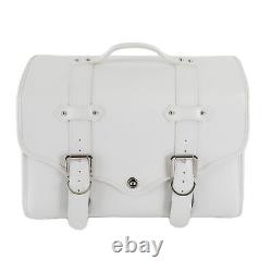 Sacoche de selle de moto Sac de réservoir imperméable Sac de queue Bagage de voyage Pannier WHI