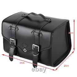 Sacoche de selle de moto étanche Sac de réservoir Sac de queue Bagage de voyage Pannier Noir